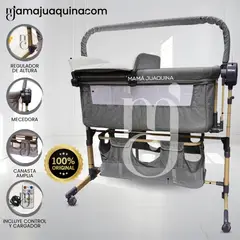 BABY - Cuna Colecho Mecedora «EMBY» de Lujo Gray