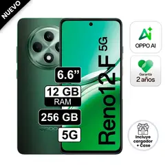 OPPO - Celular Reno 12F 5G 6.7 12GB RAM 256GB Verde