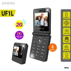 UNONU - CELULAR BASICO UF1L 2G DUAL SIM - NEGRO