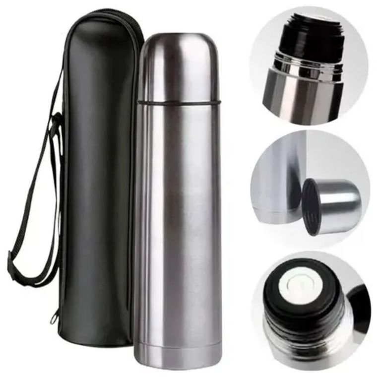 Termo De Acero Inoxidable Personal 500ml Con Funda