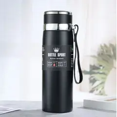 GENERICO - Termo de Acero Inoxidable 1 Litro - Negro