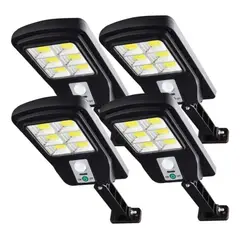 AFVENTURA - Pack 4 Foco Solar Led Exterior Con Sensor De Movimiento Ip65