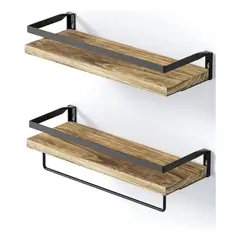 U BUY - Repisas Flotantes De Madera Modernas Kit X2 Colores