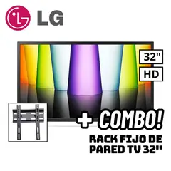 LG - TELEVISOR 32 SMART TV WEBOS HUB HD LED - 32LQ600BPSA + RACK FIJO
