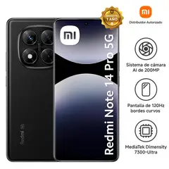 XIAOMI - Celular Redmi Note 14 Pro 5G 8GB 256GB Negro