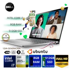 DELL - Laptop Intel Core i7 1255U 8GB 512GB INSPIRON 15 12° Gen 15.6" Full HD IPS