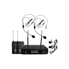 VOZZEX - MICROFONO INALAMBRICO DUAL DE VINCHA Y SOLAPERO VHF