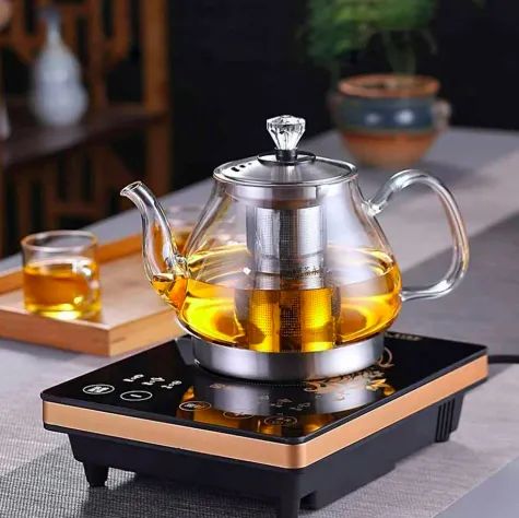 TETERA PARA INFUSIONES DE VIDRIO BOROSILICATO Y ACERO INOXIDABLE 1 LITRO