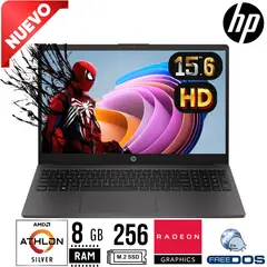 HP - LAPTOP 255 G10 Athlon Silver 7120, 15.6" HD, RAM 8GB. SSD 256GB. FREE DOS . NP :9E527LA