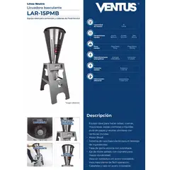 VENTUS - Licuadora Basculante 15Lts -Inox- LAR-15PMB