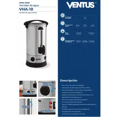 VENTUS - Hervidor de Agua VHA-10