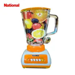 NATIONAL - Licuadora Turbo con Doble Vaso de Vidrio Templado 900W Naranja