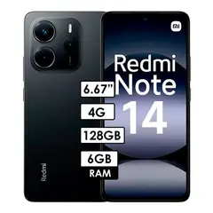 XIAOMI - SMARTPHONE REDMI NOTE 14 NEGRO OCASO 6GB + 128GB AMOLED (Hasta 6GB de ext MEMORIA DINAMICA )