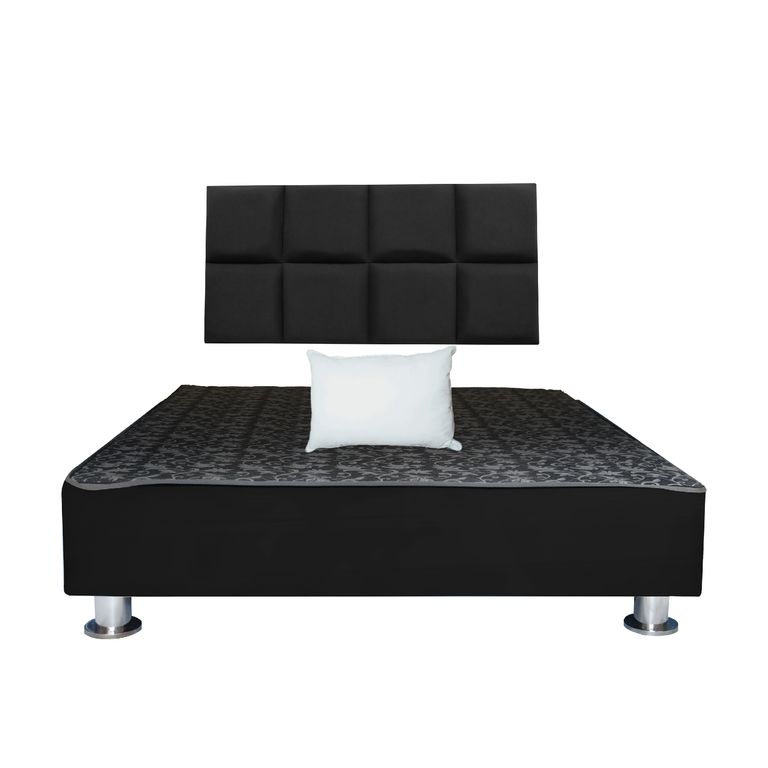 Cama tapizada Serena + almohada - 2 Plz - Color Negro