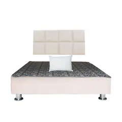 MUEBLES MACRUMO - Cama tapizada Serena + almohada - 1.5 Plz - Color Beige