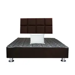 MUEBLES MACRUMO - Cama tapizada Serena + almohada - 2 Plz - Color marrón