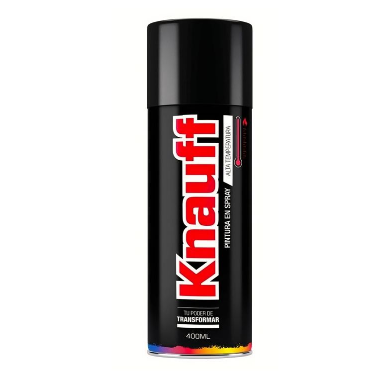 Pintura Spray Alta Temperatura Negro Mate 400ML KNAUFF