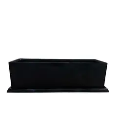 GENERICO - JARDINERA RECTANGULAR NEGRO 100X30X30CM