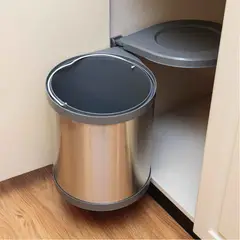 MAS CASA MOBILIARIO Y ACCESORIOS - Tacho de basura de acero 14L Más Casa Perú