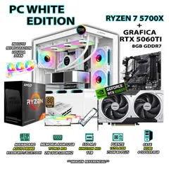 AMD - Computadora PC RYZEN 7 5700X RAM 32GB SSD 1TB GRAFICA RTX 5060TI 8GB