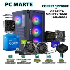 INTEL - Computadora Gamer Core i7 12700KF RAM DDR5 32GB SSD 1TB GRAFICA RTX 3060 12GB