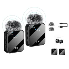 GENERICO - Micrófono Inalámbrico para Android Tipo C y iPhone con Cortaviento