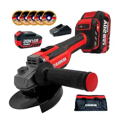 RANKOR - AMOLADORA ANGULAR 20V ESMERIL 5'' BRUSHLESS DISCOS