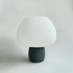 GENERICO - Lámpara Seta de impresión 3D blanco y gris