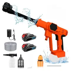 GENERICO - HIDROLAVADORA DE 188V ULTRA POTENCIA ANARANJADO CON DOBLE BATERÍA