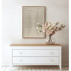 TEJICORP - Cuadro Chalott arena - lienzo trenzado con hilos de algodón