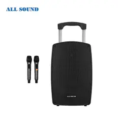ALL SOUND - PARLANTE 12 Pulg. CON BATERIA RECARGABLE Y 2 MICROFONOS UHF