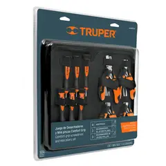 TRUPER - Juego 6 desarmadores de joyero y 4 mini alicates Comfort Grip - 18200