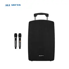 ALL SOUND - PARLANTE 15 Pulg. CON BATERIA RECARGABLE Y 2 MICROFONOS UHF