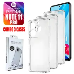 ASIA IMPORT - Combo Case Space Transparente Para Redmi Note 11 Pro