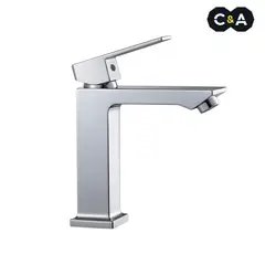 C&A - Llave para lavatorio Cuadrado Pesado Cromado