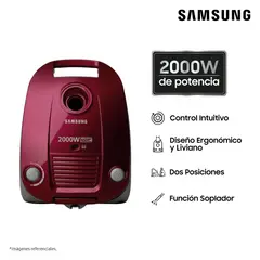 SAMSUNG - Aspiradora Dust Blowing Con 2000 W Vino Rubí VCC4190V3E
