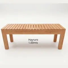 START FG - Banca de Madera Huayruro 100cm Color Caramelo Jardín