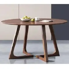 GENERICO - Mesa redonda de Comedor, Dausty 1.20 mtr. Acabado poliuretano mate