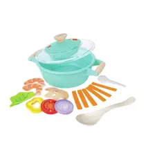 HAPE - Cocina y vaporera pequeño chef con sonido 16 piezas