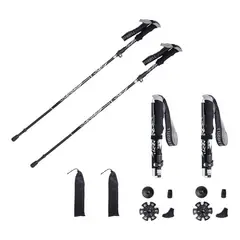 U BUY - Juego de dos bastones de trekking plegables para exteriores
