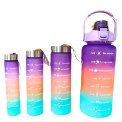 GENERICO - TOMATODO DEPORTIVO MULTICOLOR 4 EN1 PARA TRANSPORTE DE AGUA