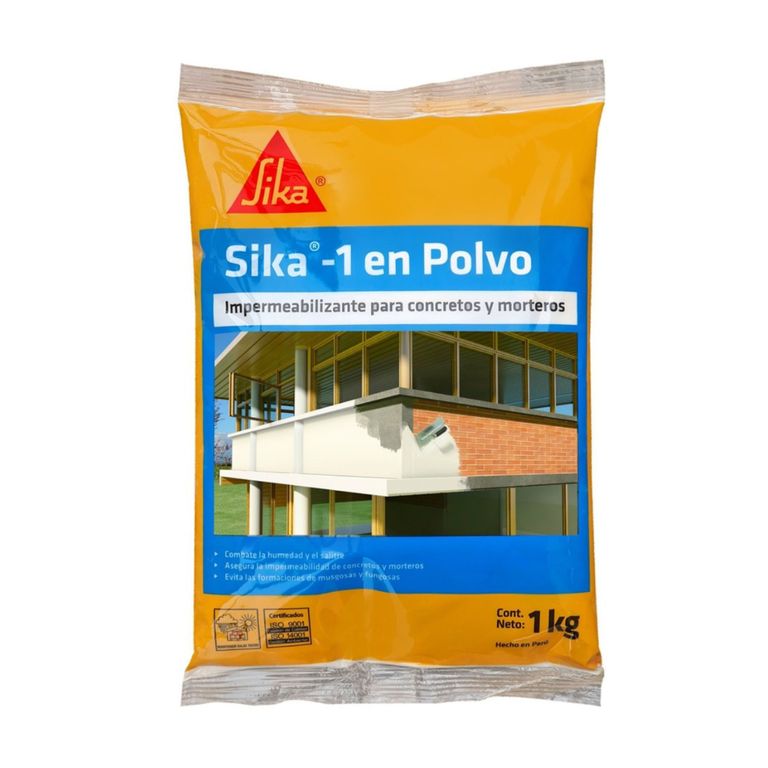 Impermeabilizante para Concreto y Mortero Sika®-1 en Polvo x 1 kg