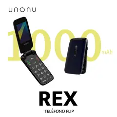 UNONU - CELULAR REX TELÉFONO FLIP 4G COLOR AZUL