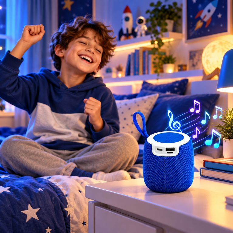 MINI PARLANTE FUNCIÓN ALEXA LUZ LED RGB BLUETOOTH PORTÁTIL 4 EN 1