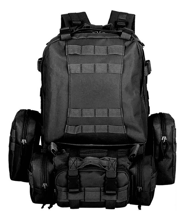 Mochila tactica militar outdoor impermeable color negro