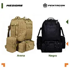 AFVENTURA - Mochila tactica militar outdoor impermeable color negro
