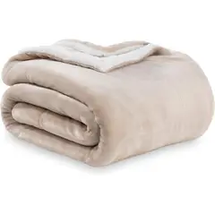 GENERICO - COLCHA DE PIEL DE ANGEL CON CARNERO PLAZA Y MEDIA