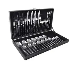 FACUSA - SET DE CUBIERTOS X 42 PIEZAS MOD LUNA CON ESTUCHE MARRON