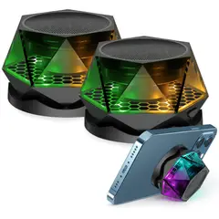 GENERICO - Mini Parlante Bluetooth G200 con Luces LED - Portátil y Compacto