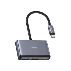 USAMS - Adaptador 4en1 Type-C PD 60W a Type-C+USB 3.0+USB 2.0